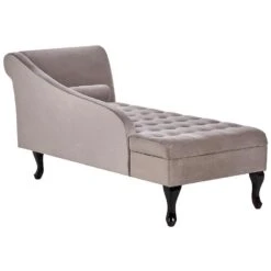 PESSAC - Chaise Longue - Taupe - Rechterzijde - Fluweel -Leenbakker Winkel eddfb31b72d545a6b261ea708db30875