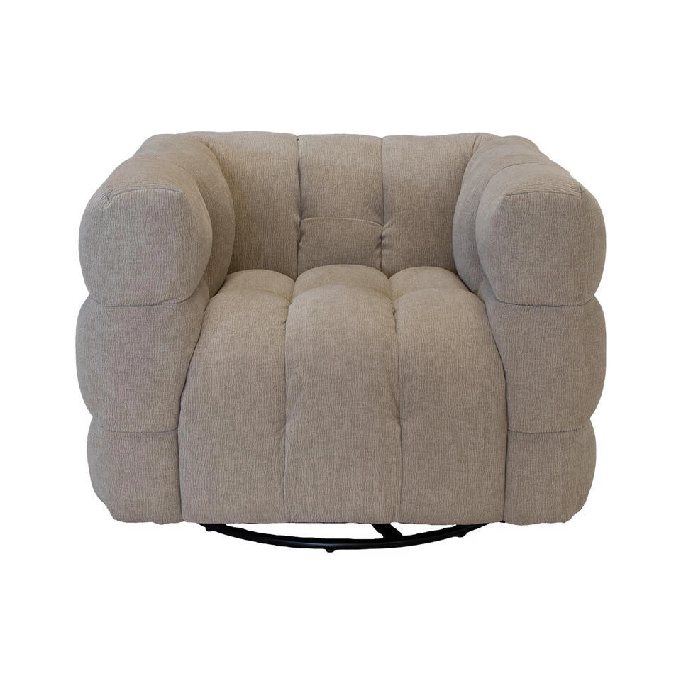 Draaifauteuil Taupe - Zithoogte 44cm - Stuva 3 Draaifauteuil Taupe - Zithoogte 44cm - Stuva - Afbeelding 3