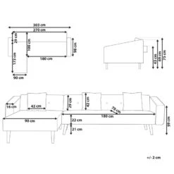 VADSO - Hoekslaapbank - Gebroken Wit - Rechterzijde - Bouclé -Leenbakker Winkel ee67da62ae22461b93ef4ef253972b00 1