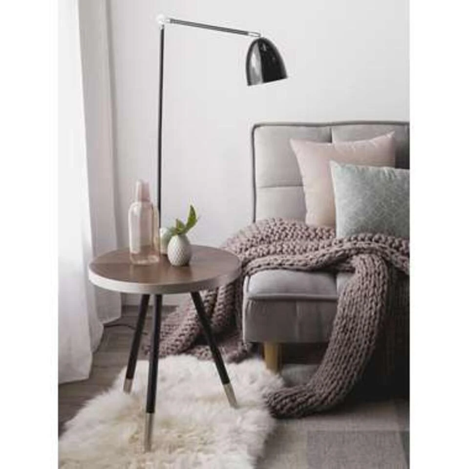 Beliani Bijzettafel RAMONA - Donkere Houtkleur Mdf 3 Beliani Bijzettafel RAMONA - Donkere Houtkleur Mdf - Afbeelding 3