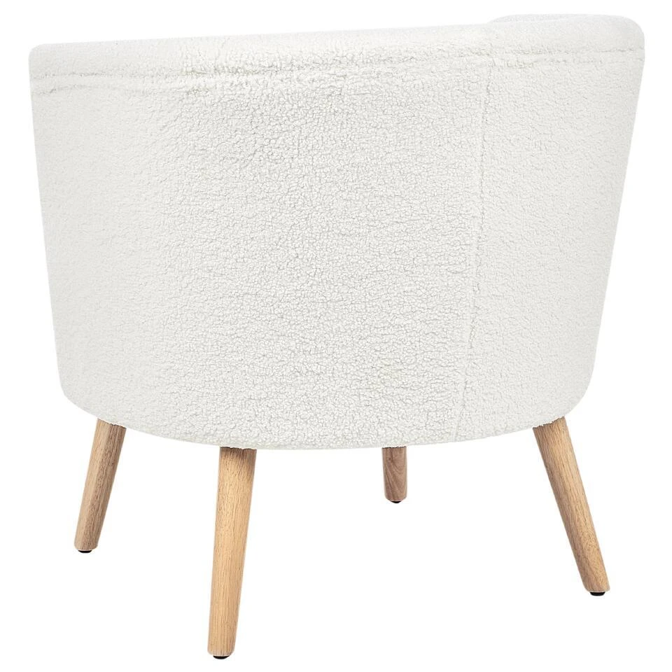 ODENZEN - Fauteuil - Wit - Bouclé 7 ODENZEN - Fauteuil - Wit - Bouclé - Afbeelding 7