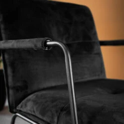 Fauteuil Hailey Velvet Zwart - Stof - Groen -Leenbakker Winkel ef808c14542248668f316df9b64330f7