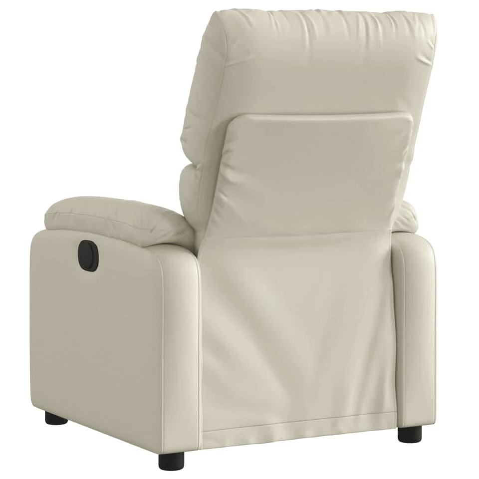 VidaXL - Fauteuil - Crème - Kunstleer 5 VidaXL - Fauteuil - Crème - Kunstleer - Afbeelding 5