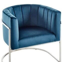 LARVIK - Fauteuil - Blauw - Fluweel -Leenbakker Winkel f0622eec5e4b47ac9016c1d8028ad175