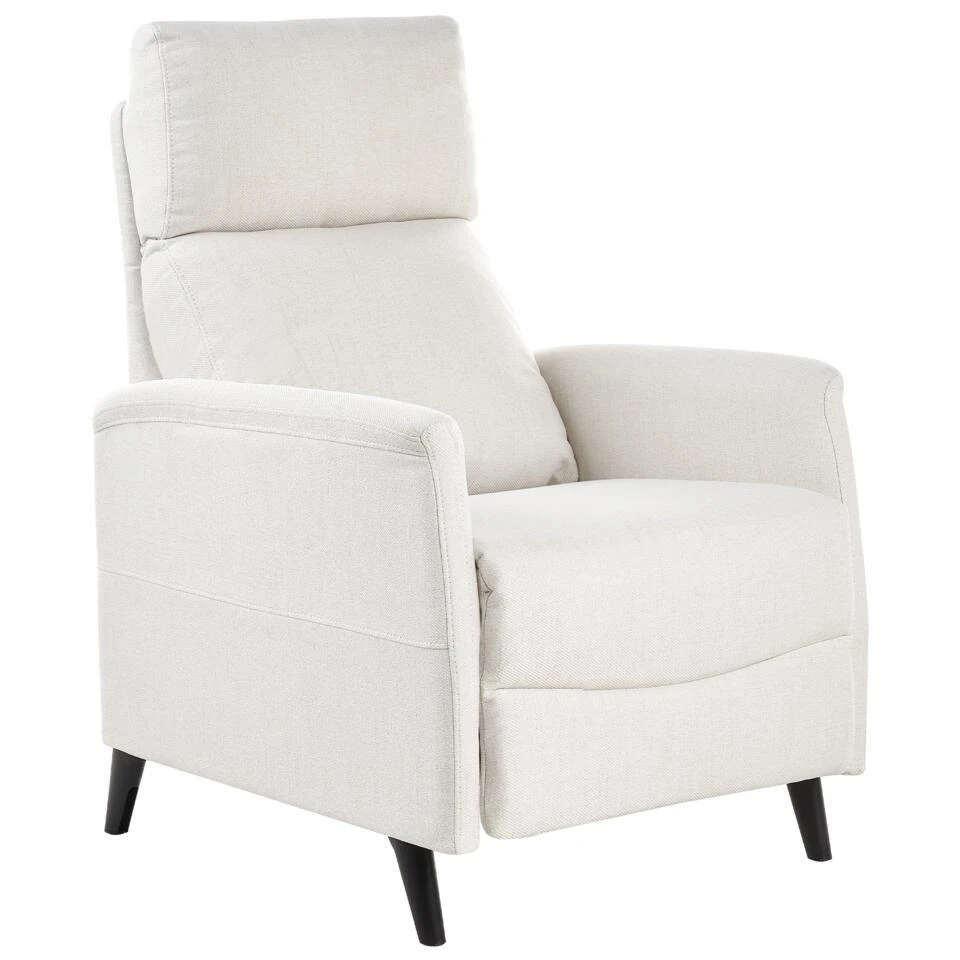SELVIK - Relaxfauteuil - Gebroken Wit - Stof 3 SELVIK - Relaxfauteuil - Gebroken Wit - Stof - Afbeelding 3