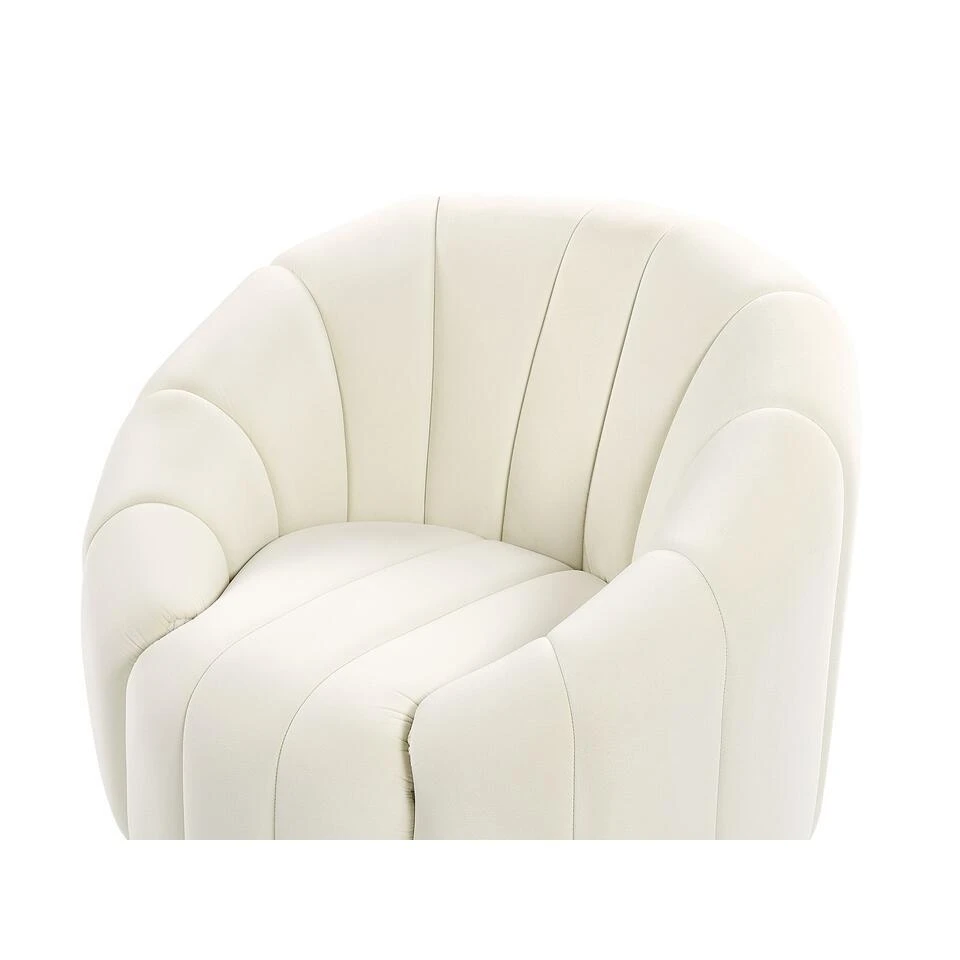 MALUNG - Fauteuil - Crème - Fluweel 7 MALUNG - Fauteuil - Crème - Fluweel - Afbeelding 7