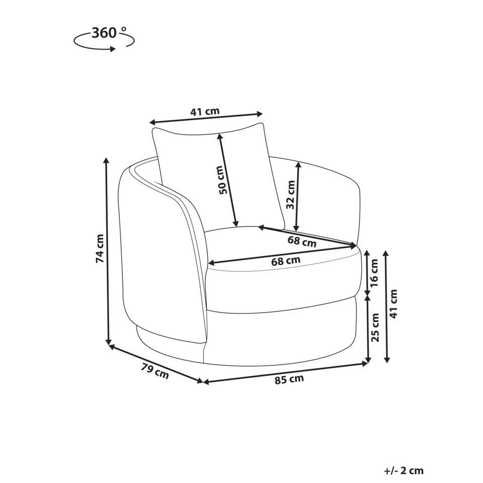 ANDALEN - Fauteuil - Groen - Polyester 3 ANDALEN - Fauteuil - Groen - Polyester - Afbeelding 3