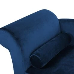 LUIRO - Chaise Longue - Blauw - Linkerzijde - Fluweel -Leenbakker Winkel f3f870a87e3b4fddac258d900e25b942