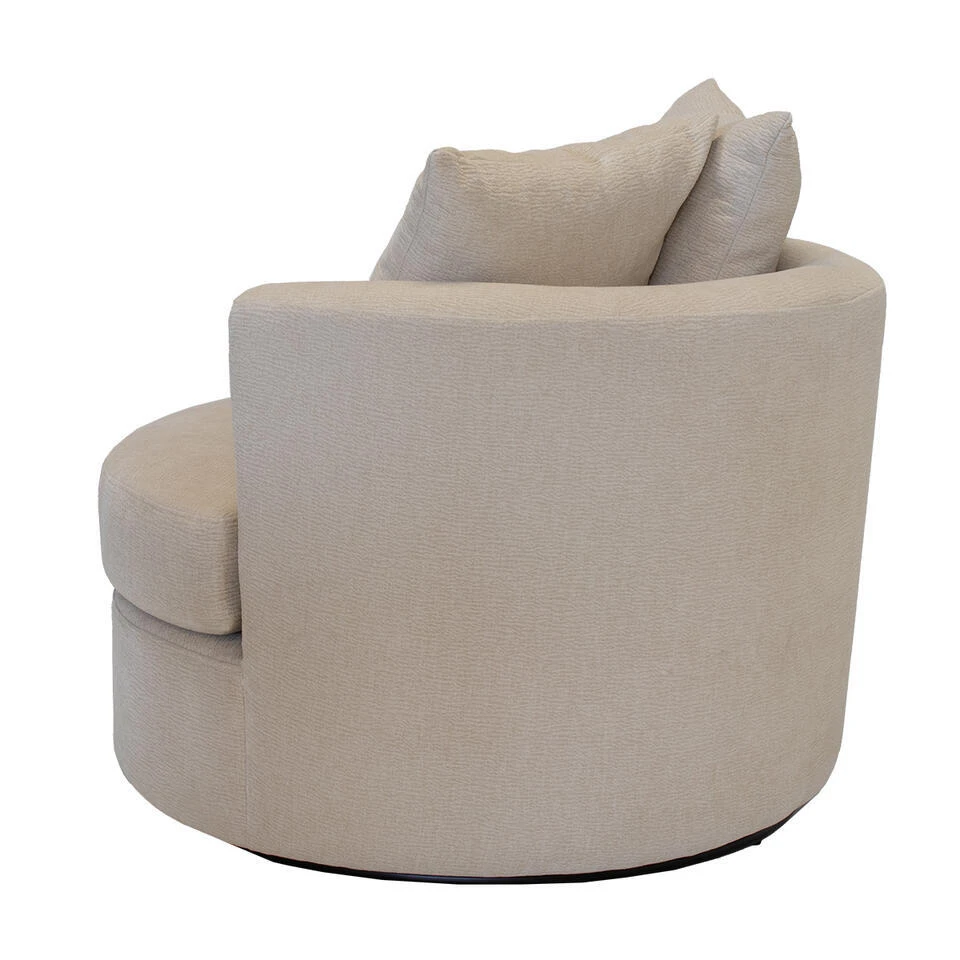 Fauteuil Beige Stof - Zithoogte 45cm - Thony Luxe 6 Fauteuil Beige Stof - Zithoogte 45cm - Thony Luxe - Afbeelding 6