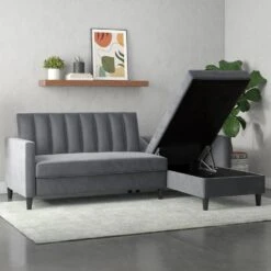 Celine - 3-zits Hoekslaapbank In Antraciet Fluweel 7 Celine - 3-zits Hoekslaapbank In Antraciet Fluweel -Leenbakker Winkel f503b8051bfd464d9e48acce8f376ec3