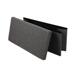 Merkloos Urban Living Poef/hocker/opbergbox - Grijs - Mdf - 76 X 38 X 38 Cm -Leenbakker Winkel f51c113559894aba9c3cb205c548fde0