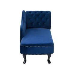 NIMES - Chaise Longue - Blauw - Rechterzijde - Fluweel -Leenbakker Winkel f6af0b05f3b94e038ec740c45c7902c6