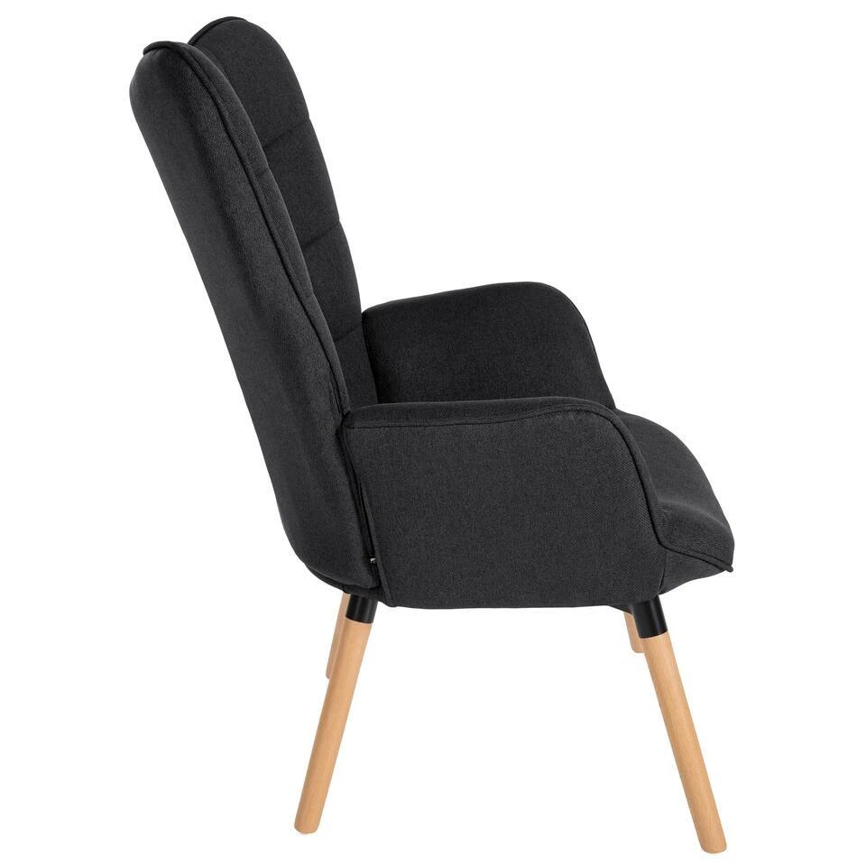 CLP Fauteuil Garding Natura Frame - Stof - Zwart 5 CLP Fauteuil Garding Natura Frame - Stof - Zwart - Afbeelding 5