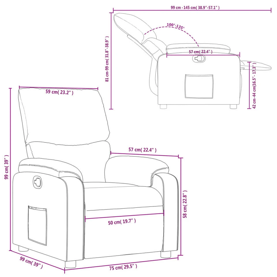 VidaXL - Fauteuil - Crème - Kunstleer 11 VidaXL - Fauteuil - Crème - Kunstleer - Afbeelding 11