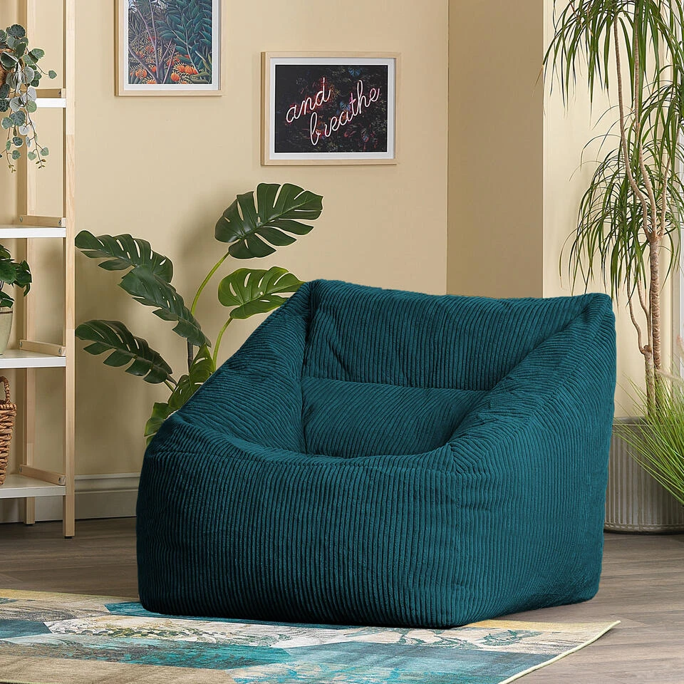 Icon Zitzack Morgan - Corduroy Zitzakfauteuil - Blauwgroen 3 Icon Zitzack Morgan - Corduroy Zitzakfauteuil - Blauwgroen - Afbeelding 3