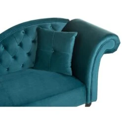 LATTES - Chaise Longue - Blauw - Rechterzijde - Fluweel -Leenbakker Winkel f887f97ef8a3498b8f83756c833f4199