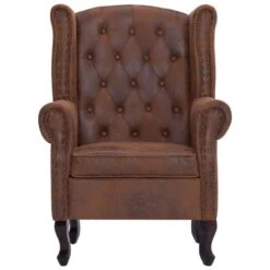 VidaXL Fauteuil En Voetenbank Chesterfield-stijl Kunstsuède Bruin -Leenbakker Winkel f8c67b80f8694d30a4a9e39ef9aa9566