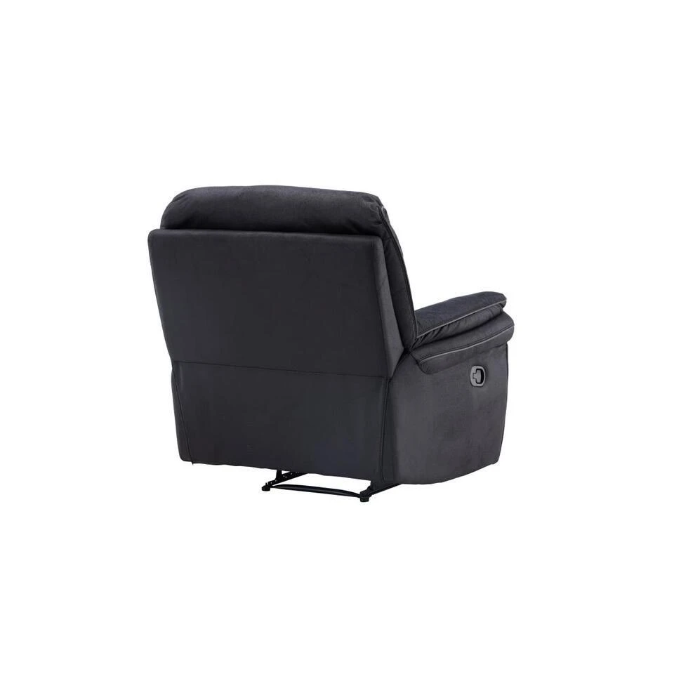 Svea - Kazo Verstelbare Fauteuil - Lederlook - Zwart 5 Svea - Kazo Verstelbare Fauteuil - Lederlook - Zwart - Afbeelding 5