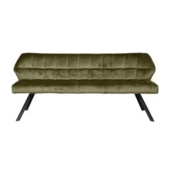 Industriële Eetkamerbank Romy Velvet 180 Cm Groen - 190x190x84 Cm - Stof - Groen -Leenbakker Winkel f92acbcb705d45cf9c15ebb52b8af217