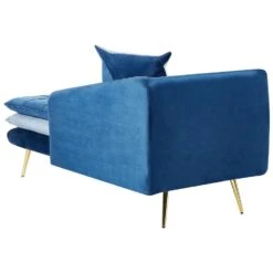 GONESSE - Chaise Longue - Blauw - Fluweel -Leenbakker Winkel f963b3585af145d9b989be59cf929673