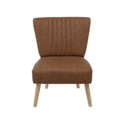 Beliani Fauteuil VAASA - Bruin Kunstleer 7 Beliani Fauteuil VAASA - Bruin Kunstleer -Leenbakker Winkel f9a1d5684173460ca9f1a7804c46ad0c