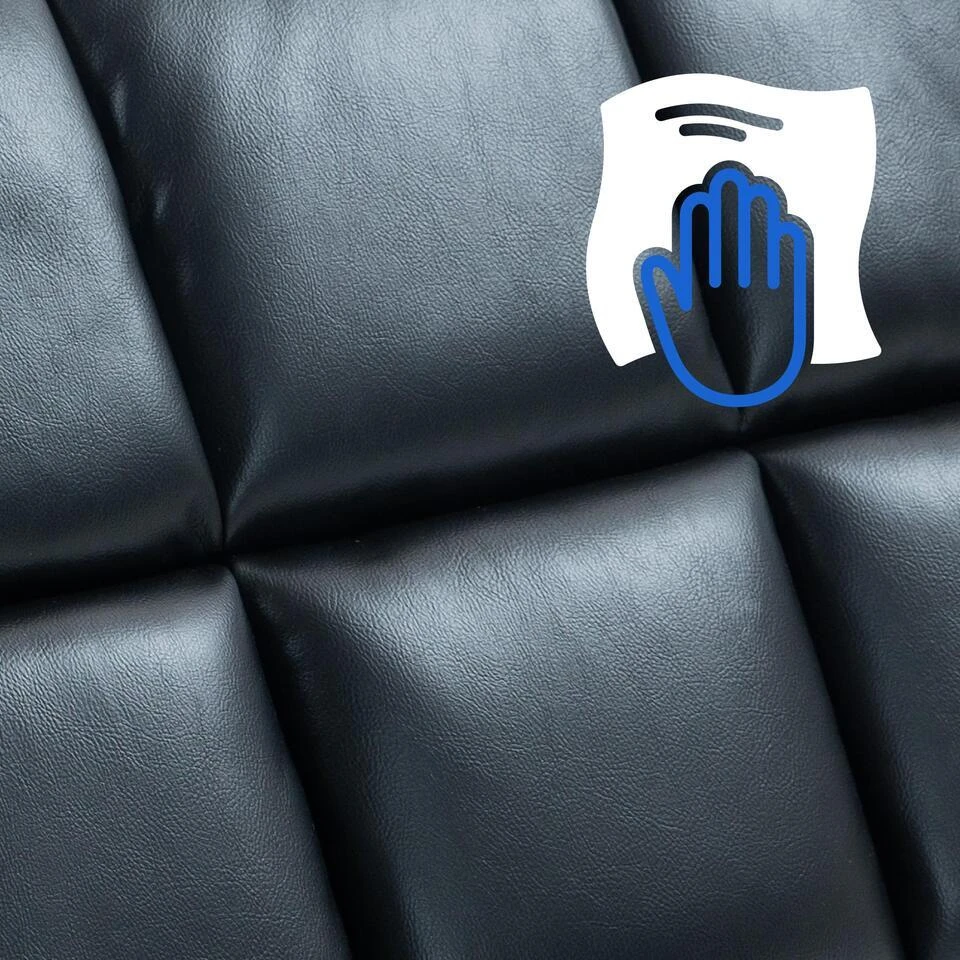 CLP Fauteuil Andover Zwart Frame - Kunstleer - Zwart 9 CLP Fauteuil Andover Zwart Frame - Kunstleer - Zwart - Afbeelding 9