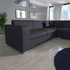 Meubella - Hoekbank Santana - Zwart - Leer - Rechts 11 Meubella - Hoekbank Santana - Zwart - Leer - Rechts -Leenbakker Winkel fb24cc190f5b42879b5b0773cfe69950