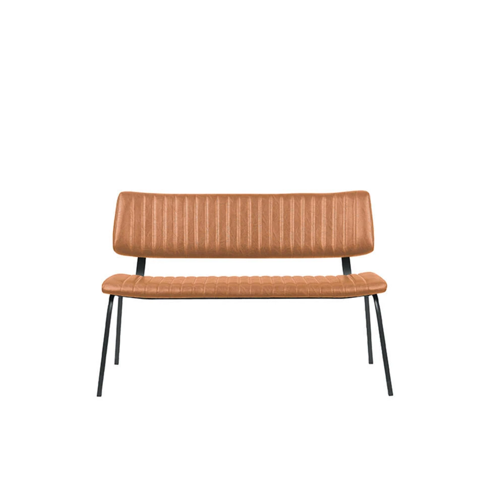 LABEL51 Eetkamerbank Gusto - Cognac - PU-Leder - 120 Cm 2 LABEL51 Eetkamerbank Gusto - Cognac - PU-Leder - 120 Cm - Afbeelding 2