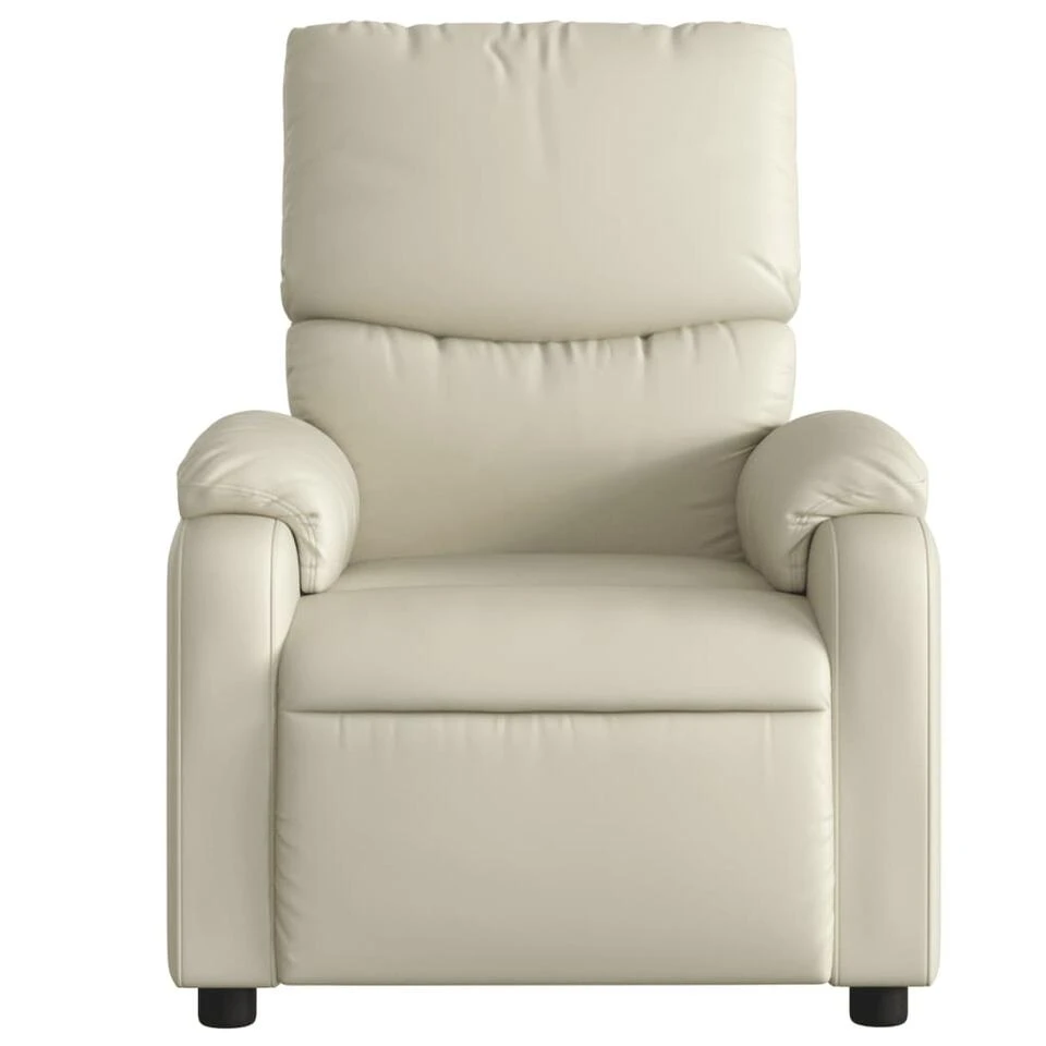 VidaXL - Fauteuil - Crème - Kunstleer 3 VidaXL - Fauteuil - Crème - Kunstleer - Afbeelding 3