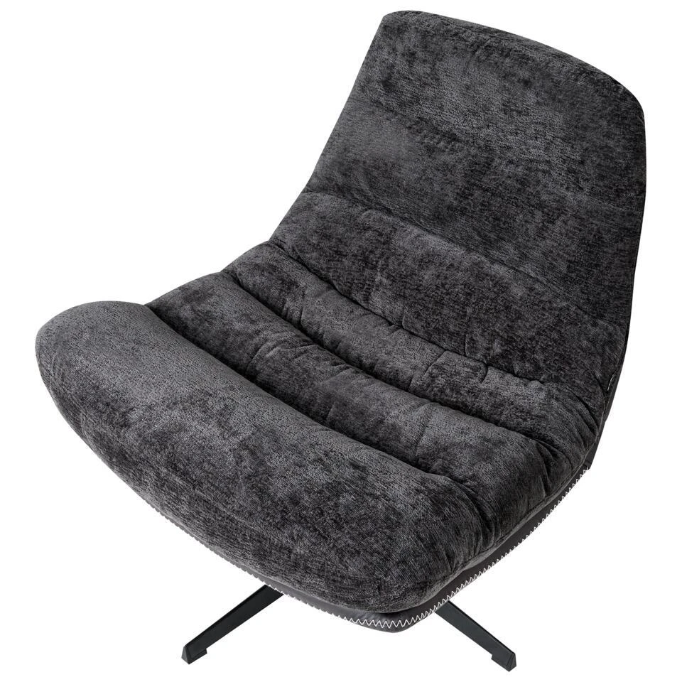 TOVIK - Fauteuil - Zwart - Stof 8 TOVIK - Fauteuil - Zwart - Stof - Afbeelding 8