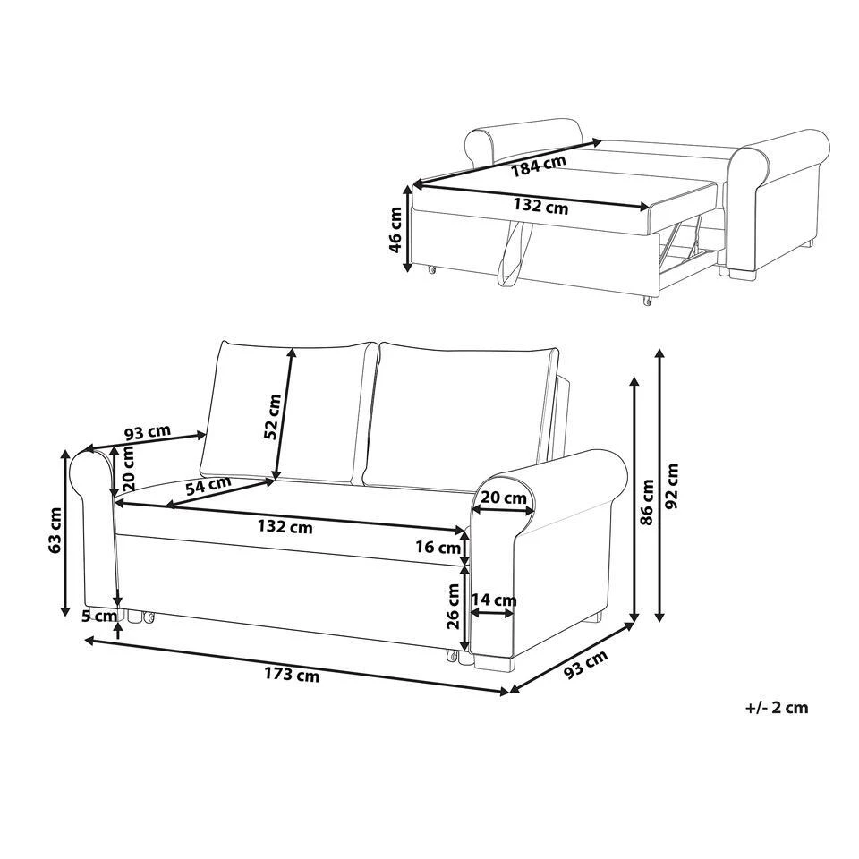 SILDA - Slaapbank - Groen - Polyester 4 SILDA - Slaapbank - Groen - Polyester - Afbeelding 4