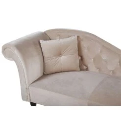 LATTES - Chaise Longue - Beige - Linkerzijde - Fluweel -Leenbakker Winkel ffe544235d7c4434b47a19e6cf912dd3